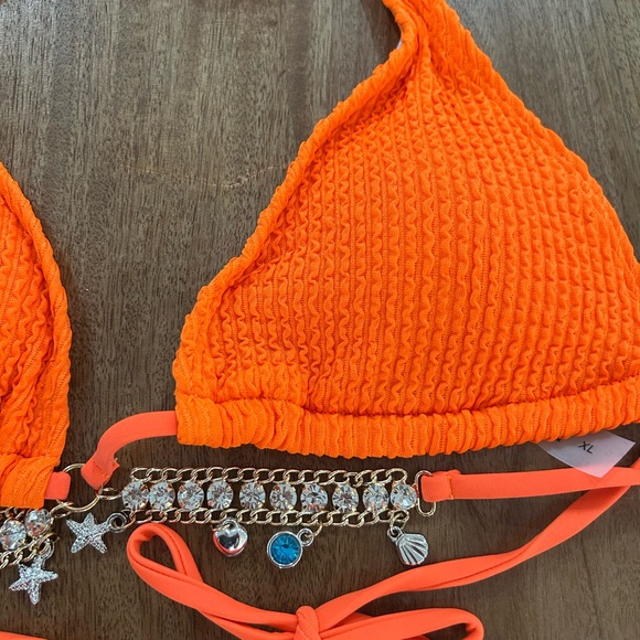 SHEIN Bright Orange Bikini Set - Picture 4 of 12